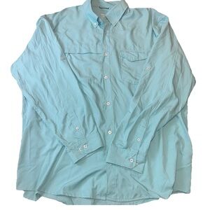 Huk Fishing Shirt 2XL 2X Teal Blue Green
